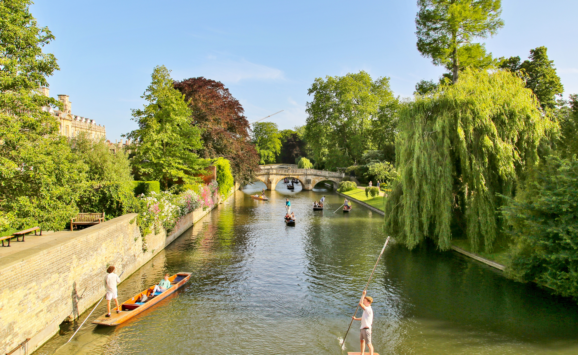 Clare College, Cambridge University, and Clare Bridge, Cambridge, UK romantic hotel in cambridge